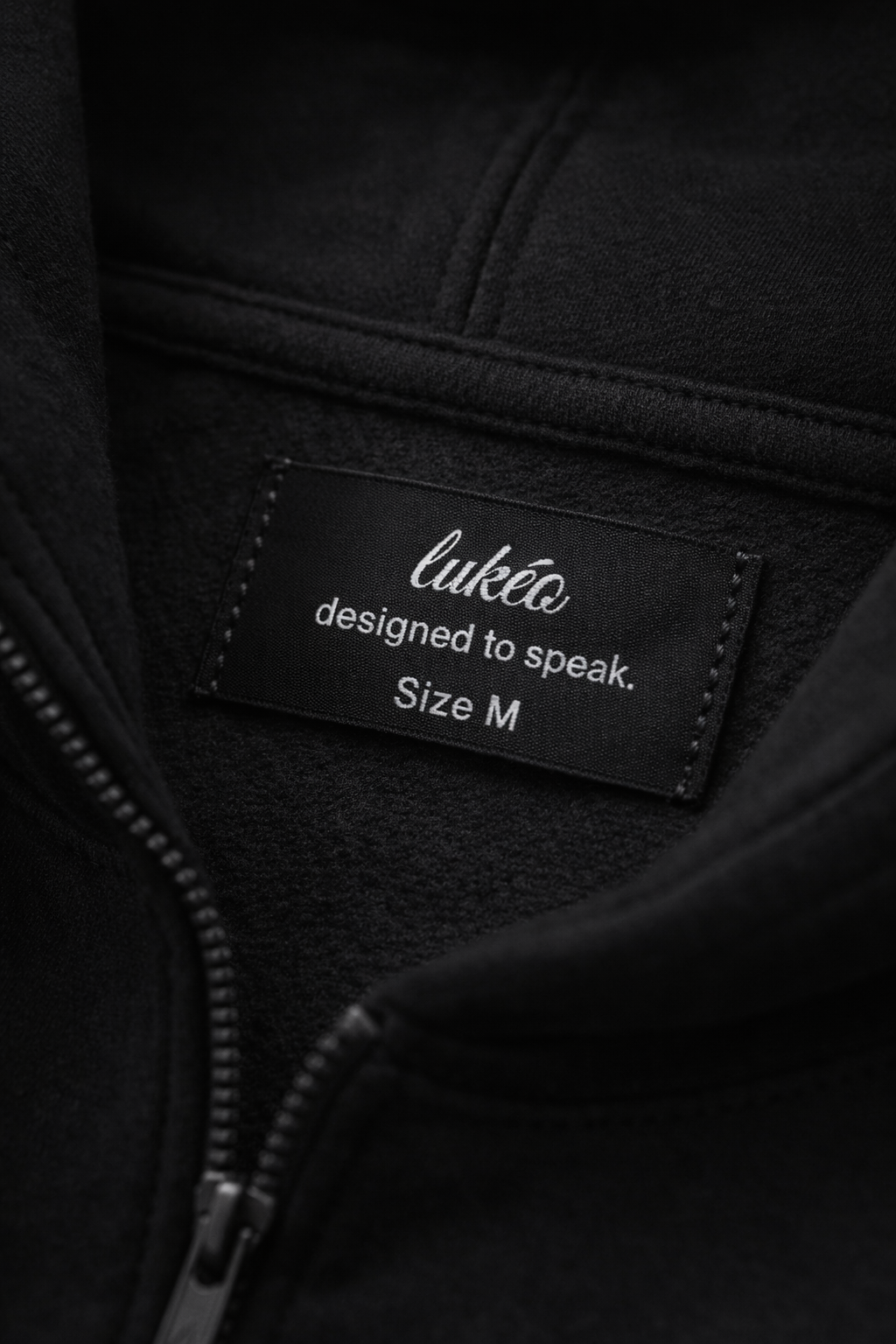 Oversized Zipper - Midnight Black