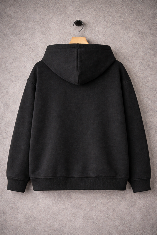 Oversized Zipper - Midnight Black