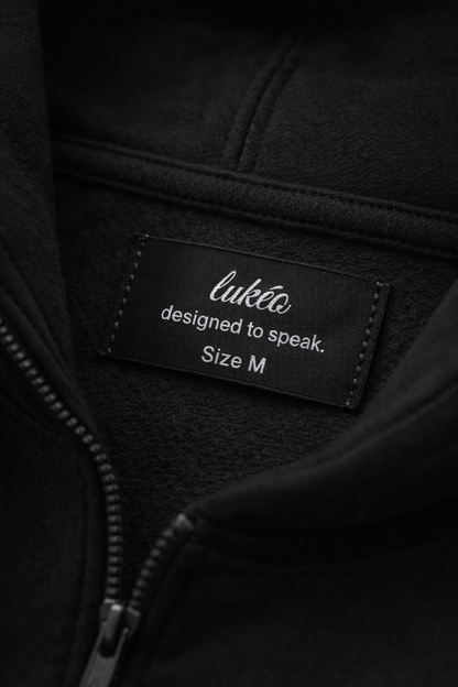 Oversized Zipper - Midnight Black