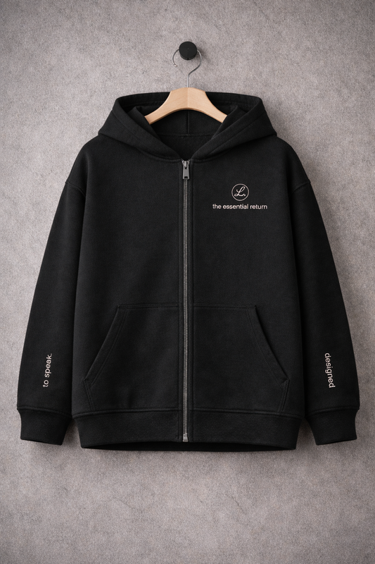 Oversized Zipper - Midnight Black
